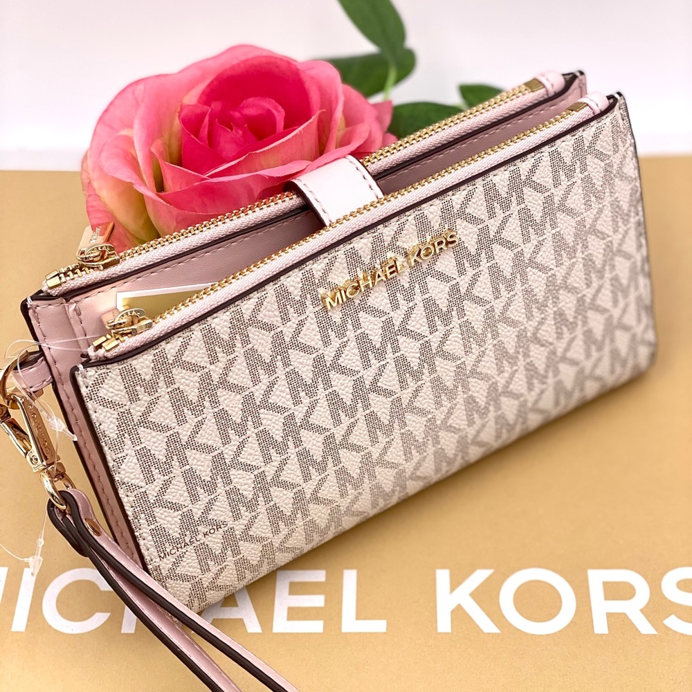 Michael Kors Double Zip Wallet Wristlet - Picture 2 of 11